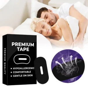 50pcs ultra soft black mouth tape – optimized nasal breathing & snore relief